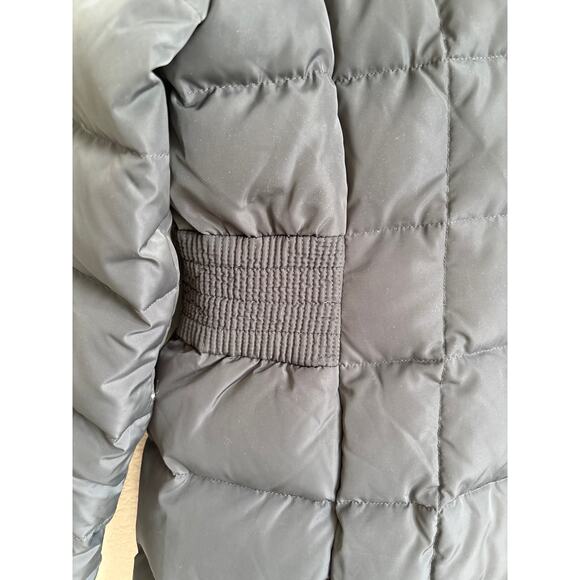 Cole Haan Taffeta Down Coat with Bib Front and Dramatic Hood Women’s Size Large - Picture 14 of 15